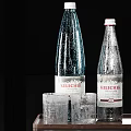 Kelechek Bottled Water With Ice Filled Glasses Cold Refreshing Drink