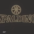 Creative Basketball Shaped Neon Light With Spalding Lettering Decorative Lighting Set