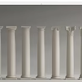 European Roman Column Carved Roman Column 3d model