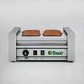 Grilled Hot Dogs Served in Food Truck Paper Boxes with Mustard and Fresh Buns
