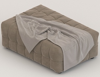 Tofu block sofa stool 3d model