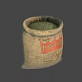 Royal Hessian Sack Filled With Fresh Green Grains For Household Use