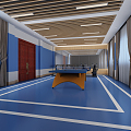 Modern Gym Activity Room 3d model