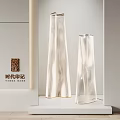Elegant Transparent Floor Lamps With Modern Cylindrical Design In Minimalist Room