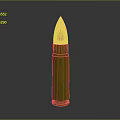 Sleek Isolated Bullet With Green Casing And Pink Tip Reflection On Dark Background