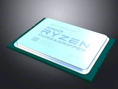 AMD Ryzen Threadripper High Performance Advanced Desktop CPU Processor Chip 3d model