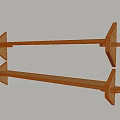 Two Light Wooden Wall Shelves with Simple Modern Design for Home Storage