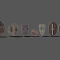 Medieval Shield Combo Retro Shield 3d model
