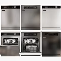 Modern Stainless Steel Dishwashers Showcasing Interior And Exterior Designs For Kitchen