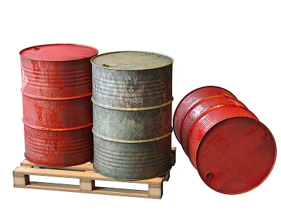 Modern jewelry ornaments combination tray barrel butter fuel gasoline 3d model