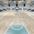 Modern Indoor Sports Fitness Arena Featuring Basketball Court Green Seats And Stands