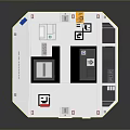 White Cube Shaped Computer Hardware With Interfaces Buttons Indicators And Compact Design