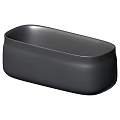 Black Modern Washbasin with Sleek Surface and Oval Shape for Bathroom 3d model