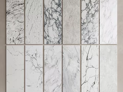 Elegant Marble Texture Wall Panels With Various Natural Patterns And Styles 3d model