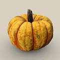 Fresh Healthy Pumpkin Vegetable With Vibrant Orange Yellow Color And Green Spots Natural Texture