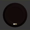 Disposable Coffee Cup With White Paper Body Brown Ribbed Sleeve And Black Lid