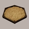 Wooden Hexagonal Sandpit Play Equipment with Safe Edges for Kids Outdoor Fun