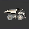 Heavy Duty Utility Dump Truck With Open Bed Large Off Road Tires And Number 23