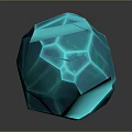 Elegant Blue Stone Crystal Featuring Geometric Surface Texture On Gray Background