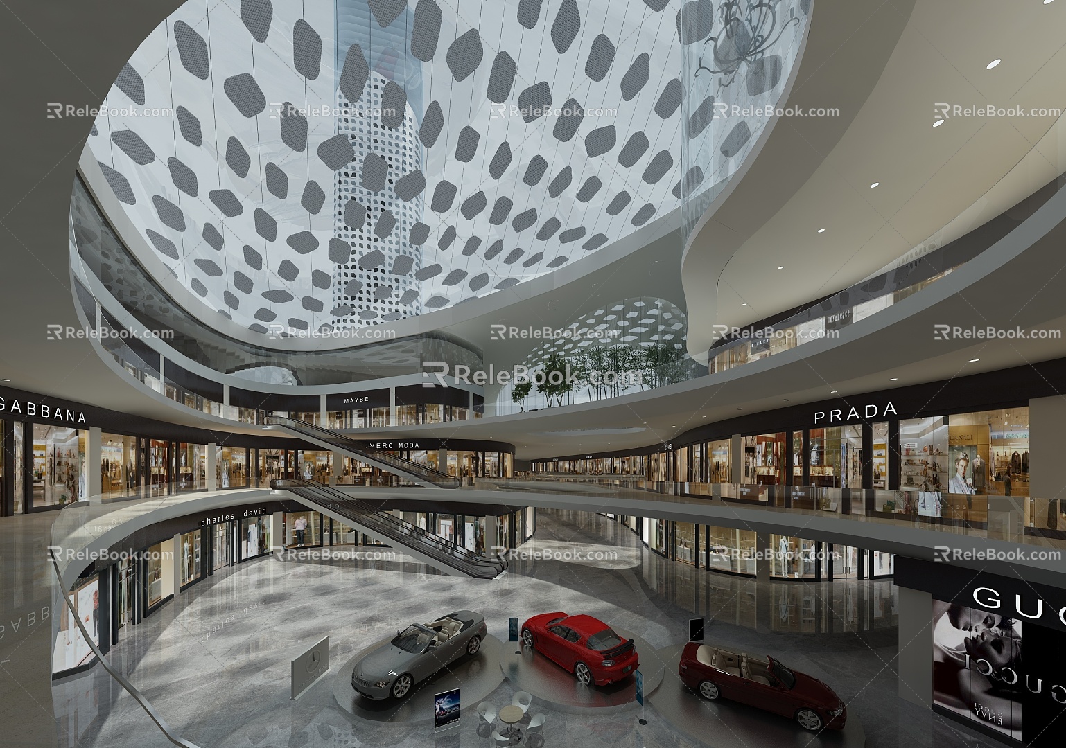 Modern Atrium Mall Atrium 3d model