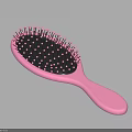 Pink Hair Brush With Black Bristles And Rounded Tips For Gentle Daily Use