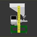 Karl Mayer Industrial Machine With Green Base Yellow Label And Feeding Hopper