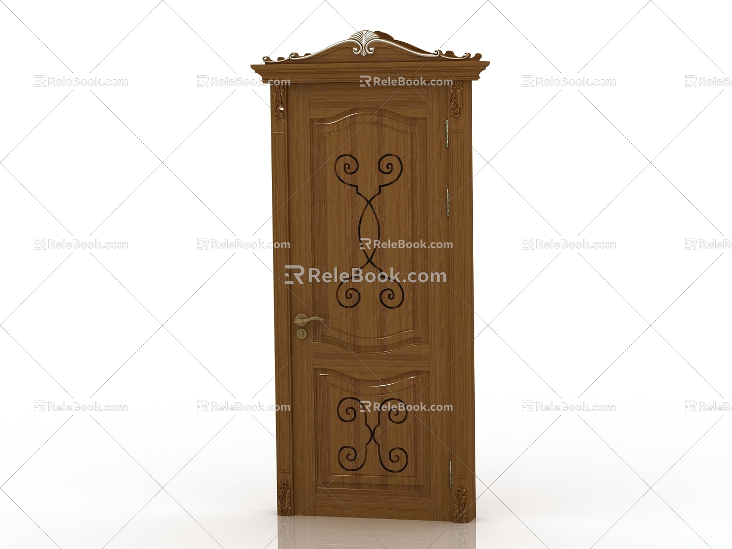 European style door interior door solid wood door 3d model