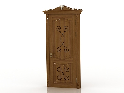 European style door interior door solid wood door 3d model