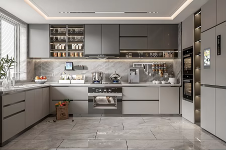 Modern Kitchen Cabinets 3d model