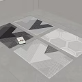 Modern Carpet Fabric Carpet Square Carpet 3d model