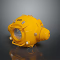 Yellow Submersible Water Vehicle with Circular Design Transparent Window and DB Label
