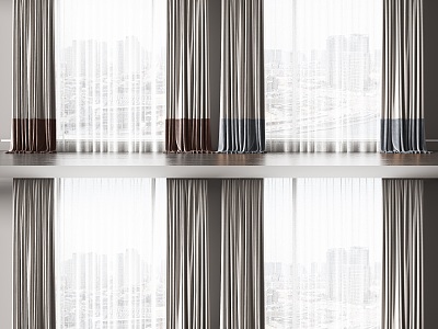 Modern Curtain Combination model