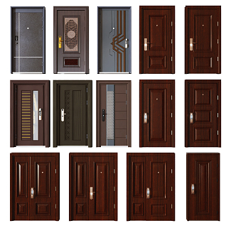 Modern security door security door combination 3d model