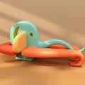 Colorful Octopus Shaped Children's Play Equipment With Turquoise Orange Yellow Details