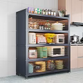 Modern Tall Kitchen Side Cabinet With Large Storage Capacity For Different Small Kitchen Appliances