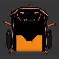 Ergonomic Black And Orange Gaming Chair With Adjustable Armrests And Wheels