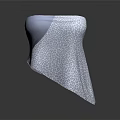 Fashionable White Patterned Scarf With Grey Geometric Design And Lightweight Fabric