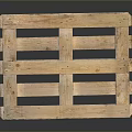 Construction Wooden Pallet Design With Sturdy Wooden Slats And Support Blocks