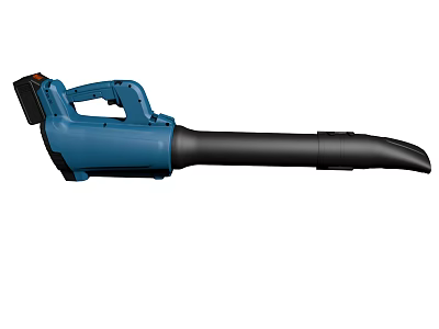 Blue Handheld Industrial Blower With Long Black Nozzle And Ergonomic Design 3d model