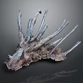 Wood Stone Sculpture With Natural Root Design And Decorative Texture For Home Art Decor