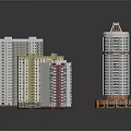Modern High Rise Residential Buildings With Colorful Facades And Contemporary Architectural Design