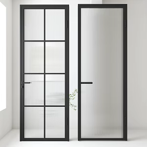 Glass swing door 3d model