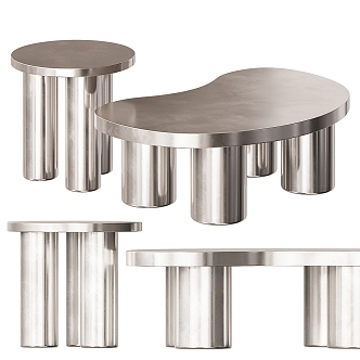 Marcia Coffee Table Metal Coffee Table Side Table Coffee Table Combination 3d model