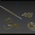 Green Anaconda Green Water Python Cold Blooded Animal 3d model