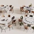 Dining Table and Chair Round Dining Table and Chair Box Round Dining Table and Chair Dining Table and Chair 3d model