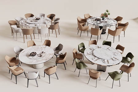 Dining Table and Chair Round Dining Table and Chair Box Round Dining Table and Chair Dining Table and Chair 3d model