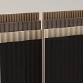 Modern wall panel background wall wave board wood veneer line 3d model