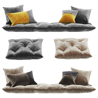 Modern Cushion Seat Pillowcase 3d model