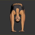 Yoga woman woman female beauty female youth girl female role girl 3d model