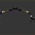 Mechanical Multi Legged Household Device With Black Red Silver Joints And Functional Parts